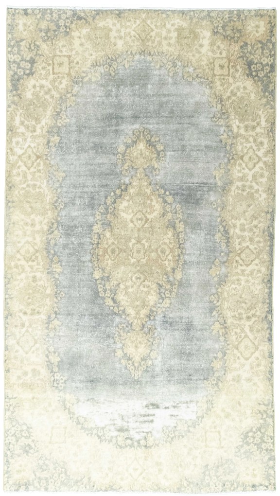 Vintage Tappeto 250x140 Nero (Iran) Annodato A Mano