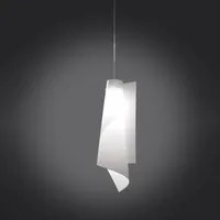 Sospensione Moderna A 1 Luce Vela In Polilux Bianco H70 Made In Italy