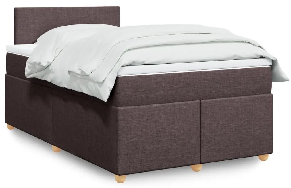 Giroletto A Molle Con Materasso Marrone Scuro 120x190cm Tessuto /