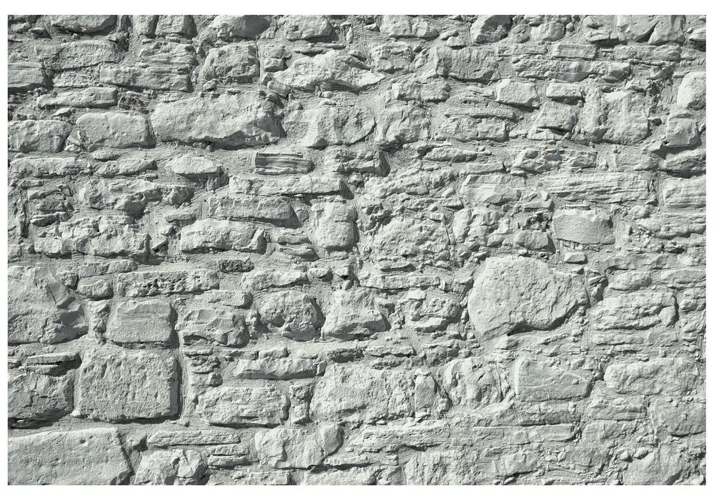 Carta da parati – Muro di pietra grigia