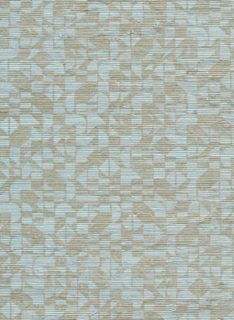 Arte Carta da parati Cyperus - Blue/ Silver