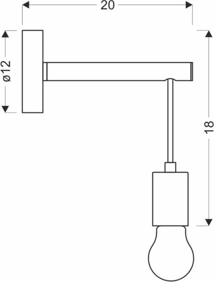 Applique IZZY 1xE27/60W/230V