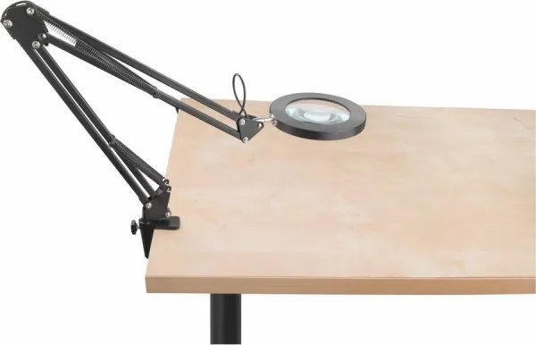 Extol - Lampada da tavolo LED dimmerabile con una lente d'ingrandimento LED/8W/5V 2900/4500/7500K nero