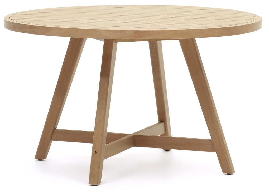 Kave Home - Tavolo rotondo 100% da esterni Urgell in legno massello di eucalipto Ã˜ 130 cm FSC