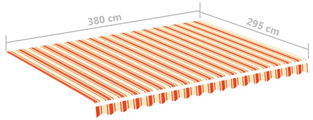 Tessuto di Ricambio per Tenda da Sole Giallo e Arancio 4x3 m