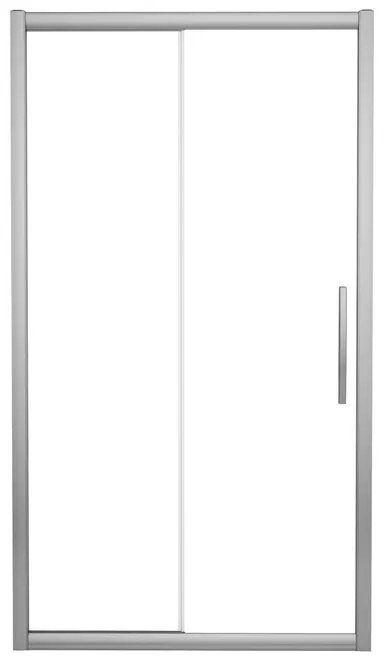 Porta doccia scorrevole Namara L 100 x H 195cm, Sp. 8 mm in vetro profilo cromo