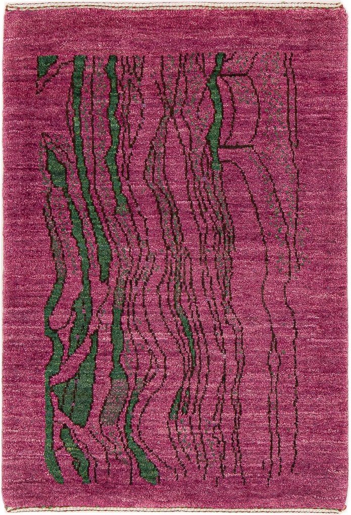 Loribaft Tappeto 90x60 Rosso (Iran) Annodato A Mano