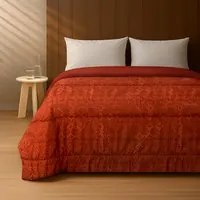 Trapunta matrimoniale stampa ruggine double face