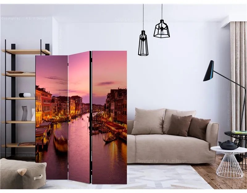 Paravento  City of lovers, Venice by night [Room Dividers]  Colore ---, Dimensioni e Misure 135x172