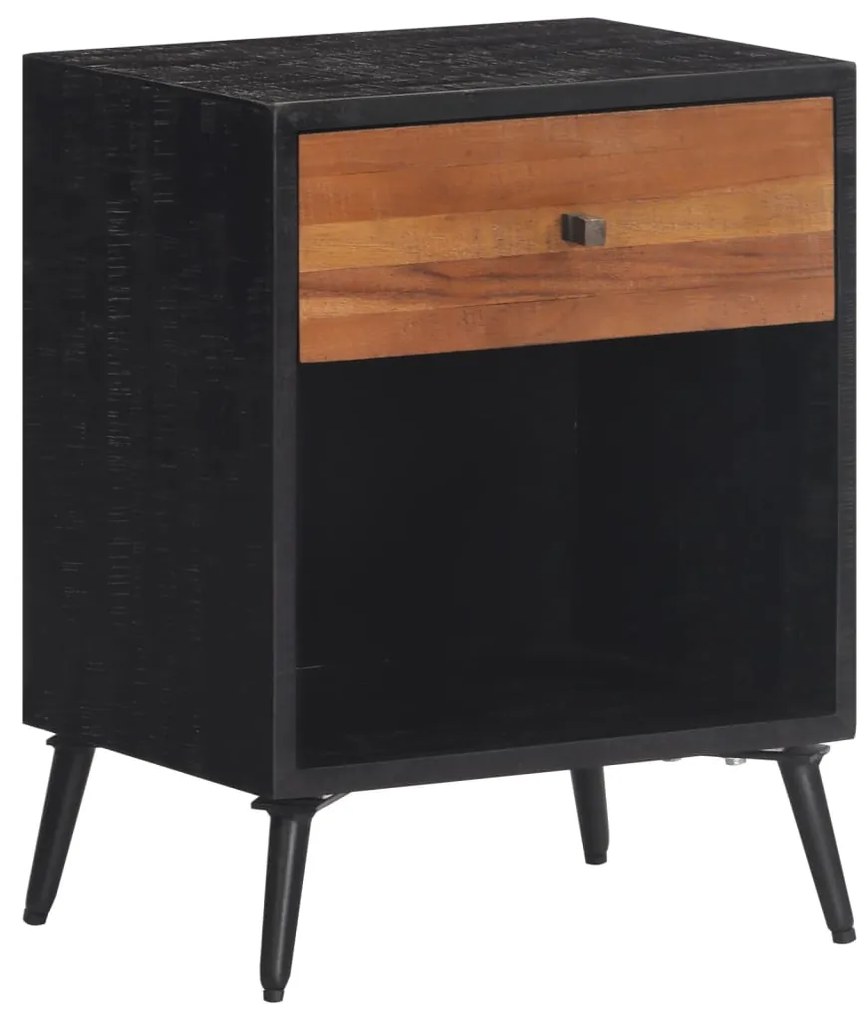 Comodino 40x30x50 Cm İn Legno Massello Di Teak /