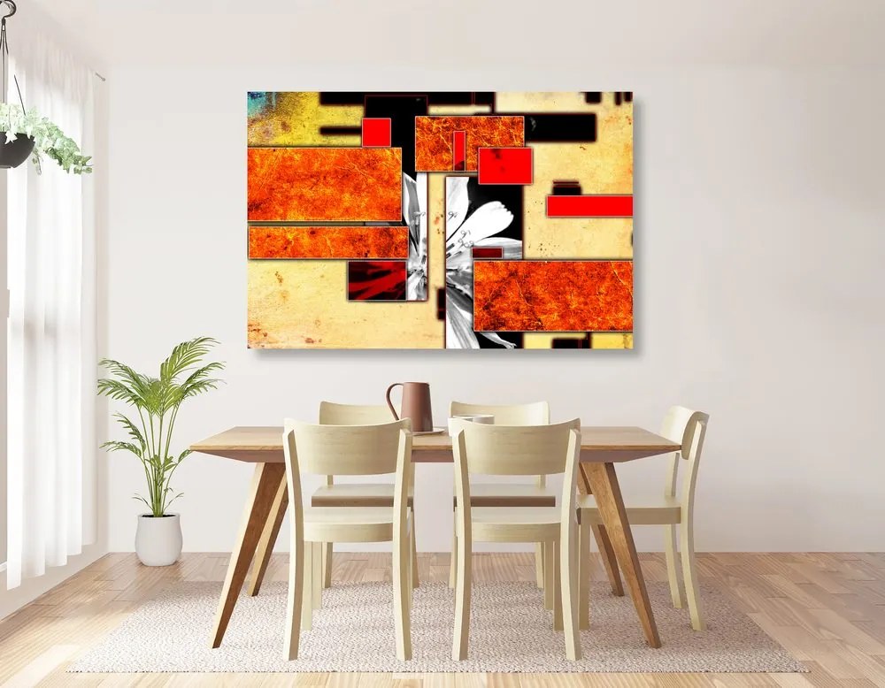 Quadro su tela – Astrazione in arancione