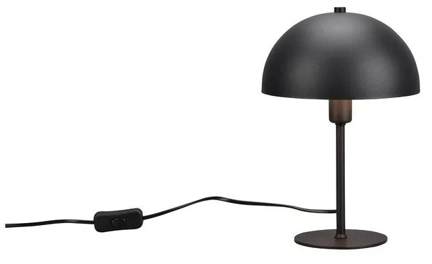 Lampada da tavolo nera opaca (altezza 30 cm) Nola - Trio