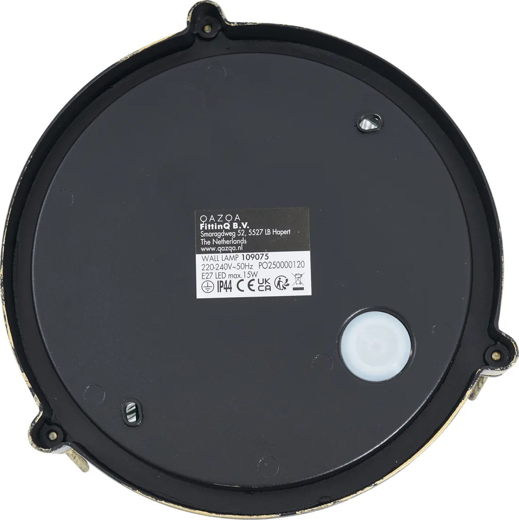 Lampada da parete e da soffitto per esterni oro antico rotonda IP44 - Noutica