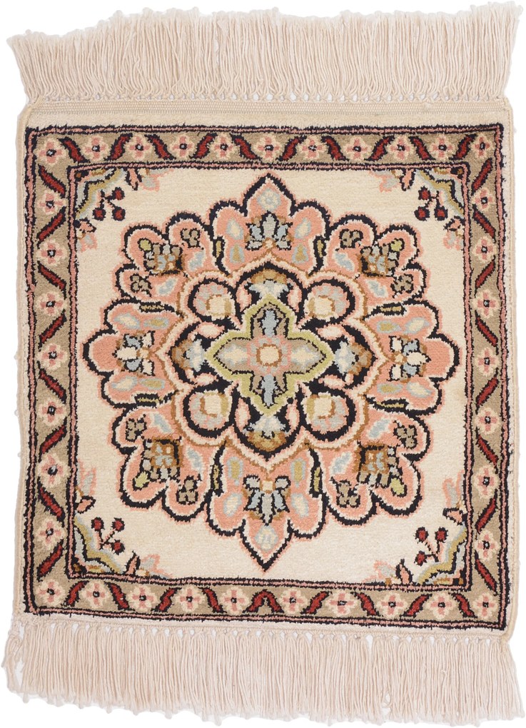 Cashmere Silk Tappeto orientale 30x30 (Indian) Annodato A Mano