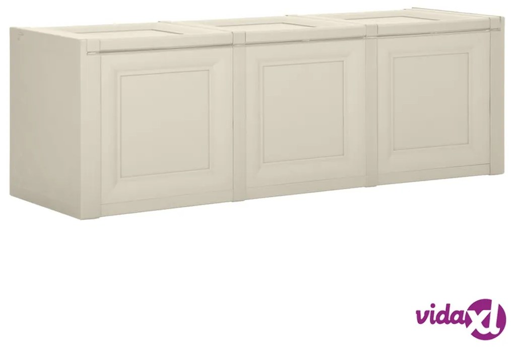vidaXL Baule per Cuscini Crema 125x40x42 cm 130 L