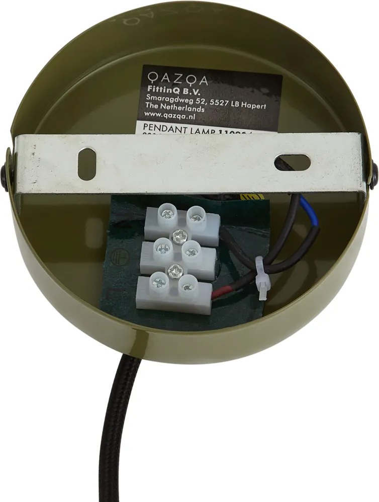 Lampada a sospensione retrò verde con paralume in metallo 2 luci - Macaron
