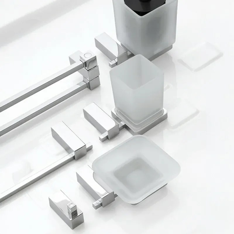Porta asciugamani da parete 30 cm in acciaio cromato Unica