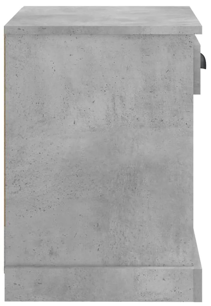 Comodino Grigio Cemento 43x36x50 cm