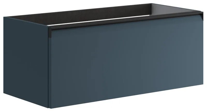 Mobile da bagno sotto lavabo Fusion blu opaco L 99.5 x H 40 x P 45.5 cm 1 cassetto, lavabo non incluso