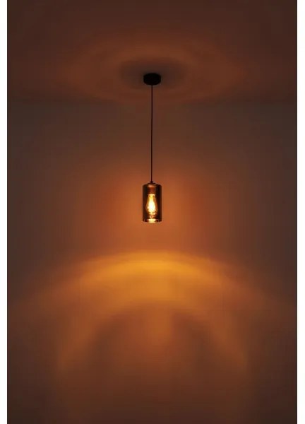 Globo 21002H - Lampadario a sospensione con filo OLLY 1xE27/25W/230V diametro 11 cm nero