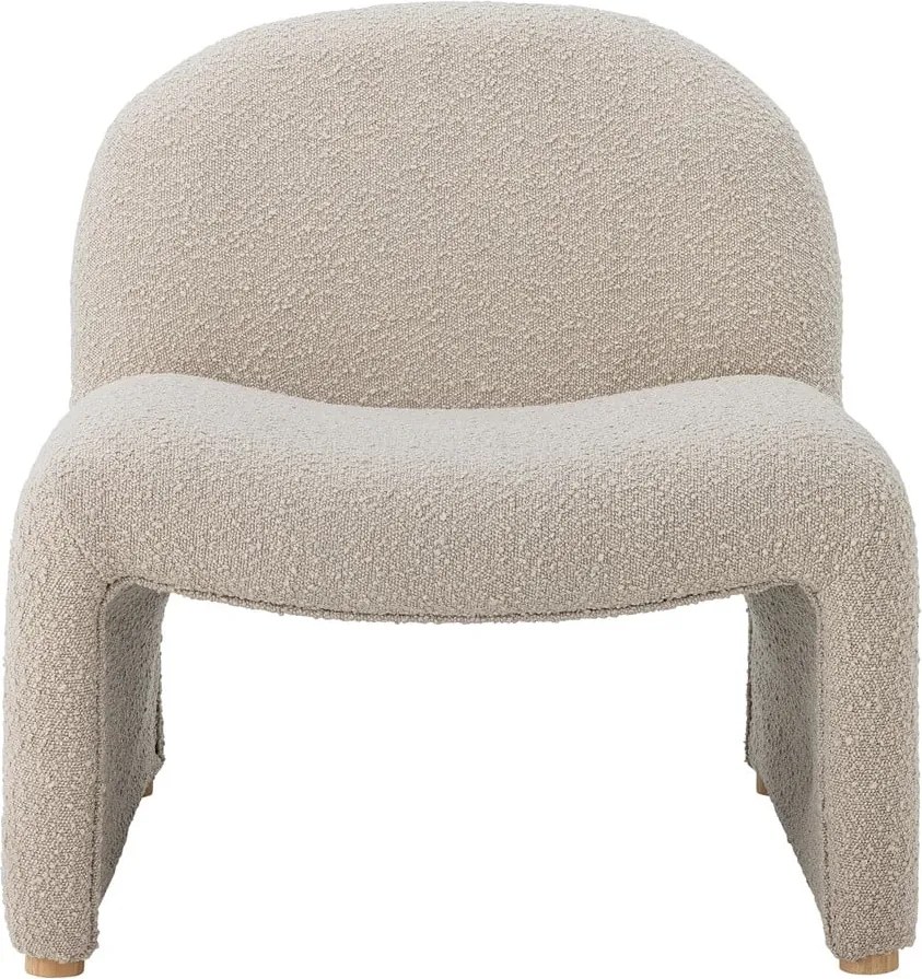 Poltrona color crema in tessuto bouclé Neel - Bloomingville