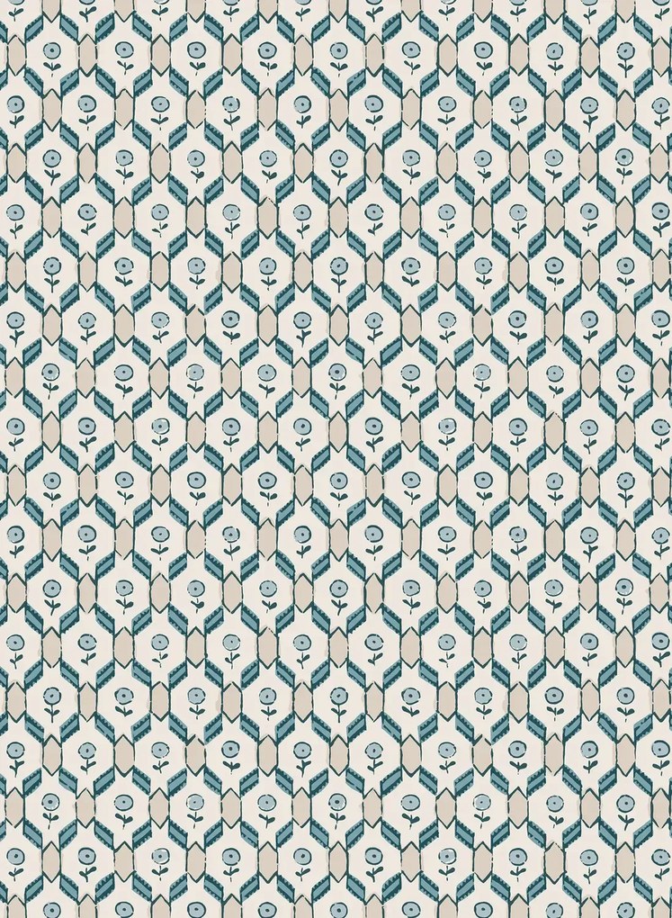 Sandberg Carta da parati Hugo - Misty Blue