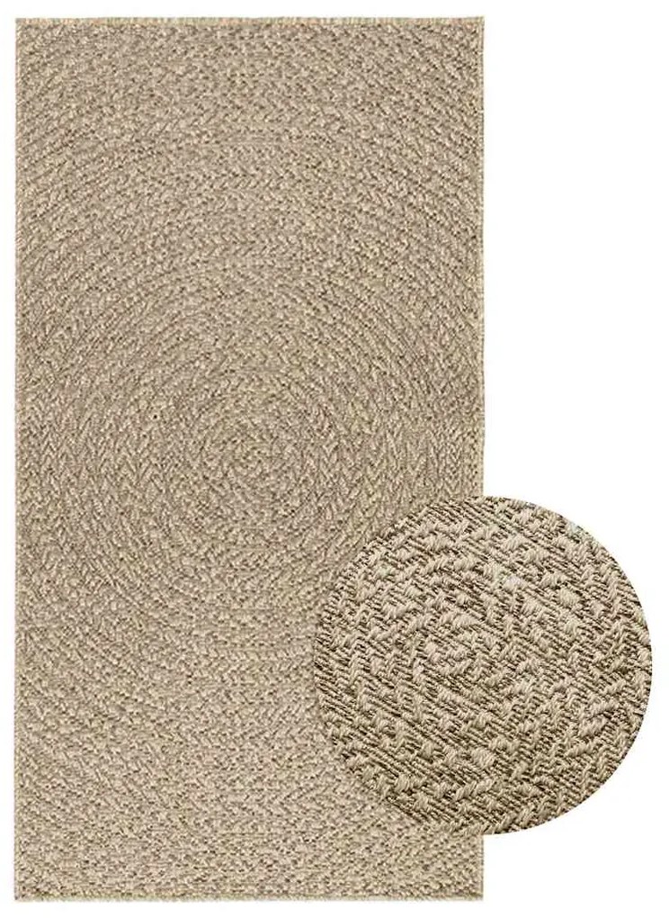 Tappeto Zızur Beige 80x150 Cm Aspetto Iuta Interni Ed Esterni /