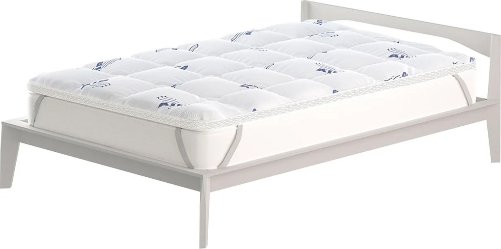 Topper Singolo Trapuntato 300 gr/mq con Elastici Air Traspirante Bianco...