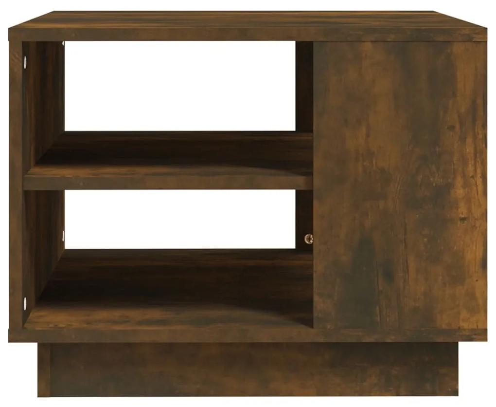 Tavolino da salotto rovere fumo 55x55x43 cm in truciolato