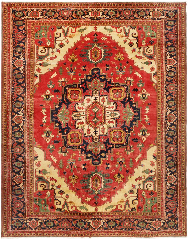 Heriz Tappeto 500 x 400 (Iran) Annodato A Mano