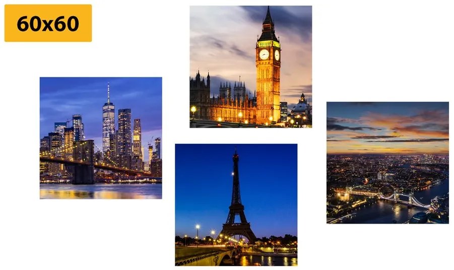 Set di quadri – Città notturne