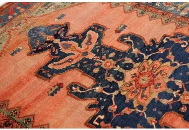 Antik Stilizzato Salmone Blu 175x185 Cm