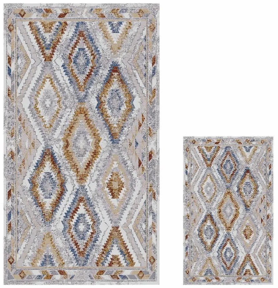 Tappetini da bagno grigi in set da 2 100x60 cm - Minimalist Home World