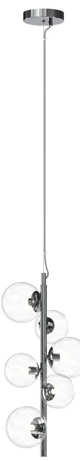 ONLI - Lampadario a sospensione con cavo KIMBERLY 6xG9/6W/230V cromo lucido