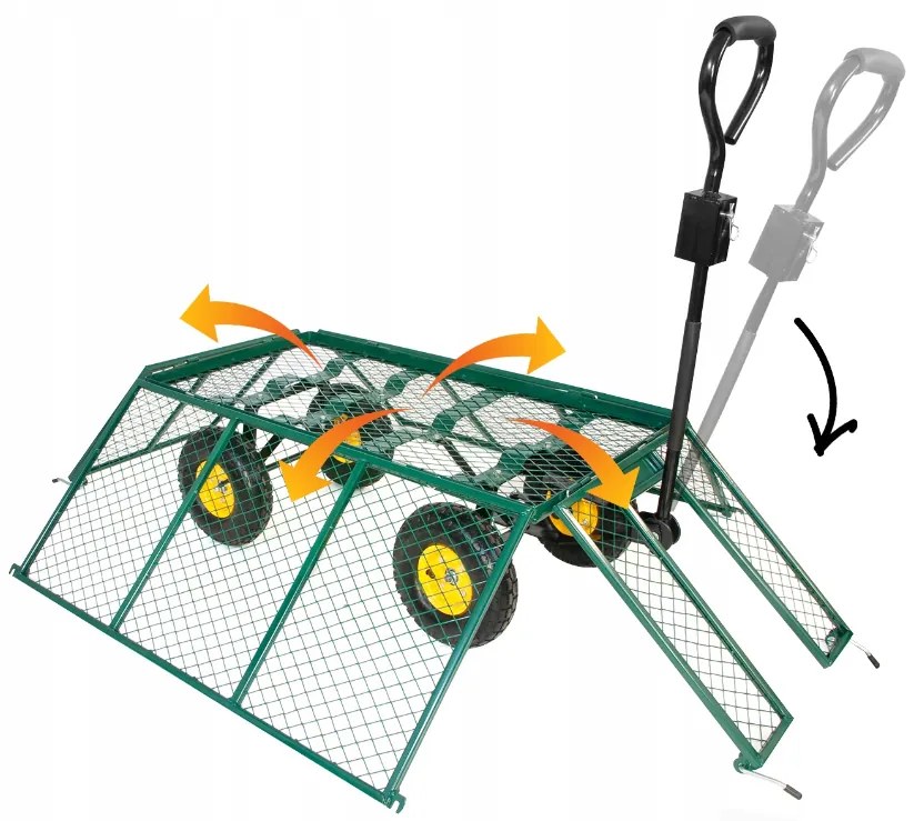 Carrello da giardino di qualità su ruote gonfiabili 3in1