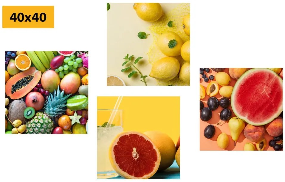 Set di quadri – Frutta vivace