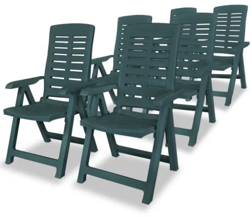 Set da Pranzo da Giardino 7 pz in Plastica Verde