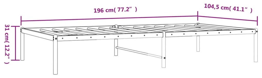 Giroletto in Metallo Bianco 100x190 cm