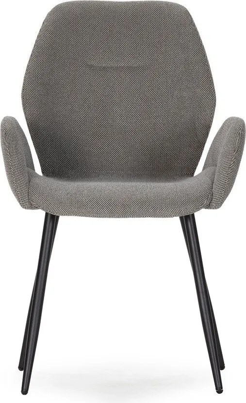 Set di sedie da pranzo grigia in imbottito 2 pz Ansu – Marckeric