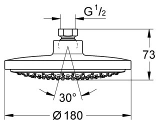 GROHE 27492000 - Soffione doccia EUPHORIA COSMOPOLITAN O 180 mm cromo lucido