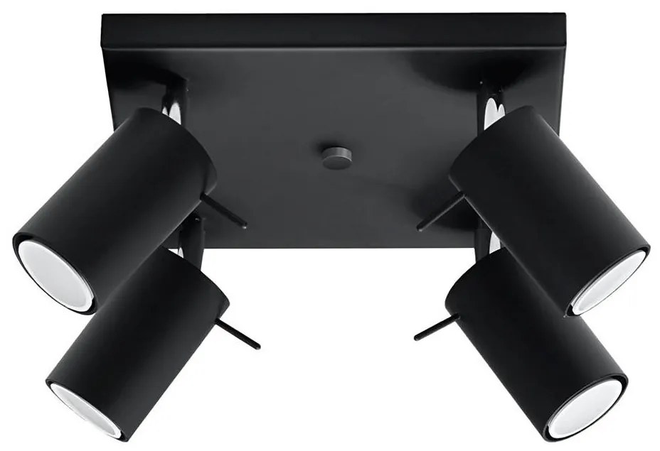 Sollux SL.0094 - Faretto RING 4 4xGU10/10W/230V nero