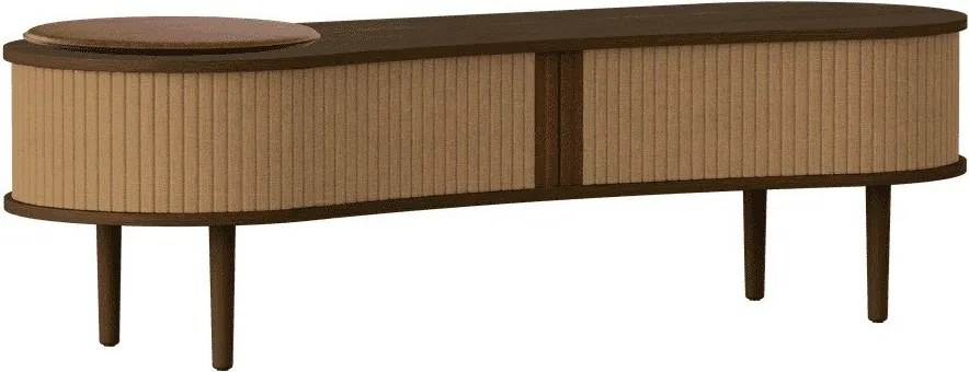 Mobile TV marrone/marrone chiaro con effetto rovere 140x40x46 cm Audacious – UMAGE