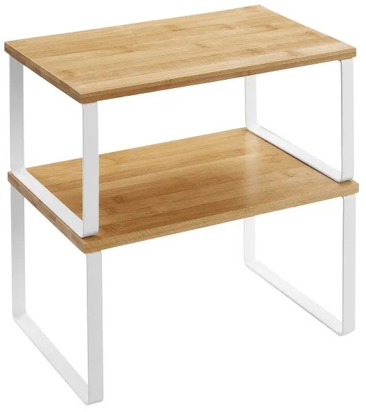 Set da 2 mensole portaoggetti MARGE, bianco/marrone