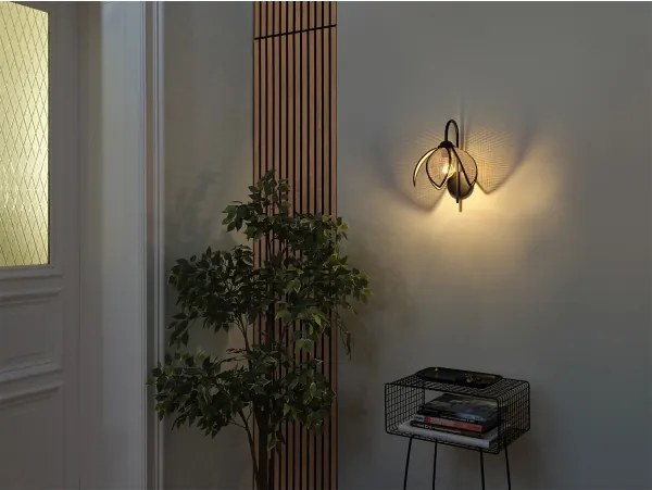 Osram - Lampada da parete DECOR RATTAN 1xE27/15W/230V beige/nera