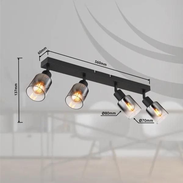 Globo 54308-4 - Faretto HUBERTUS 4xE14/40W/230V