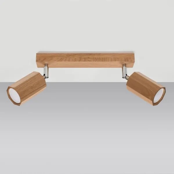 Sollux SL.1029 - Faretto ZEKE 2xGU10/40W/230V quercia