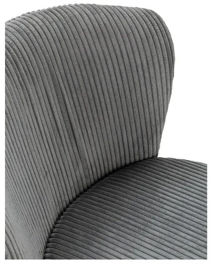 Set di 4 sedie da pranzo in velluto a coste grigio Megan - Marckeric