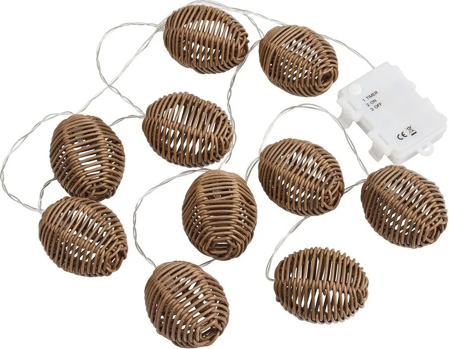 Catena luminosa LED con alimentazione a batteria numero lampadine 10 pz lunghezza totale 180 cm Carlisle – House Nordic