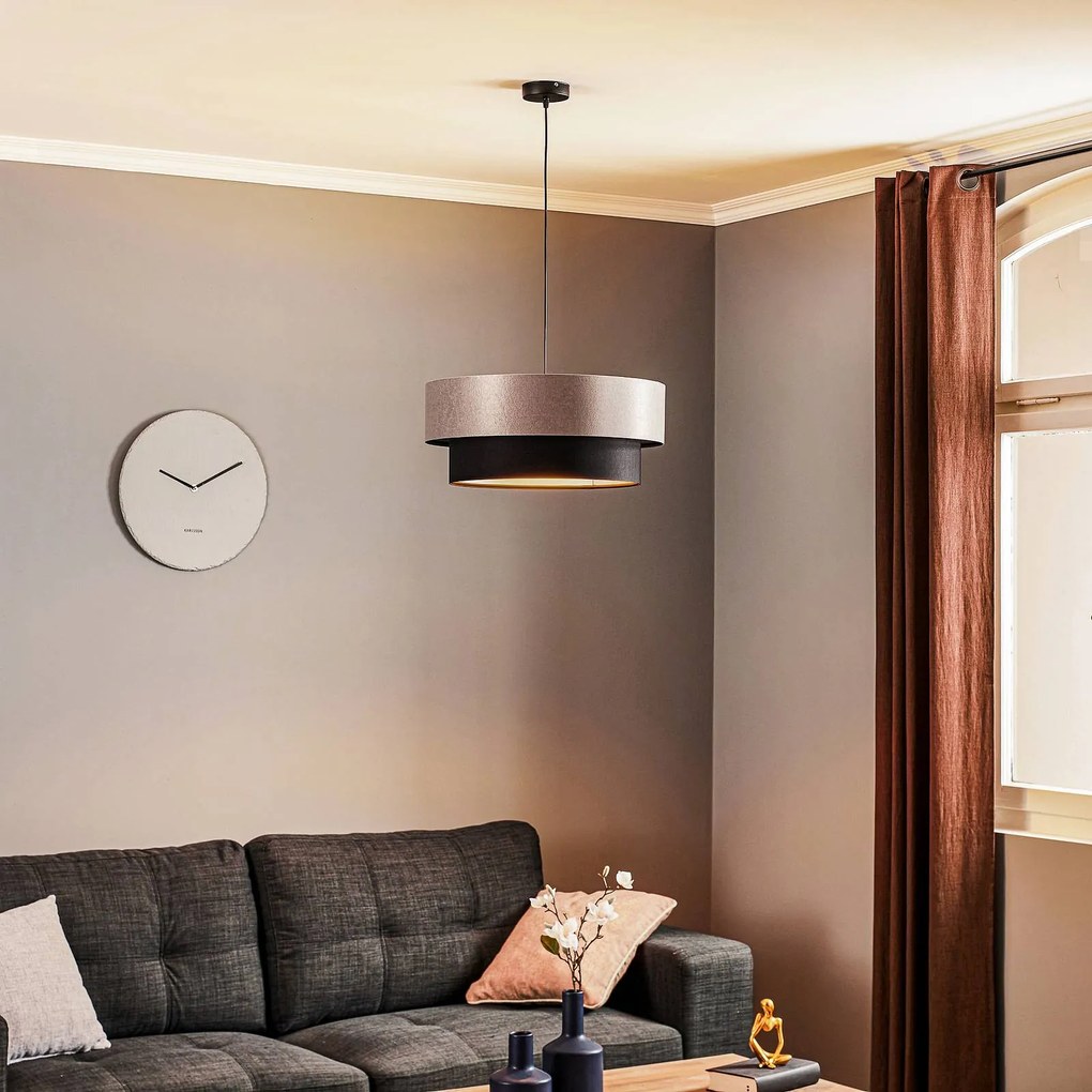 Lampada a sospensione Dorina Maco Design, dimmerabile, Alluminio / Grigio / Zincato, Soggiorno / Sala da pranzo, Plastica, Moderno, Lampada a sospensione
