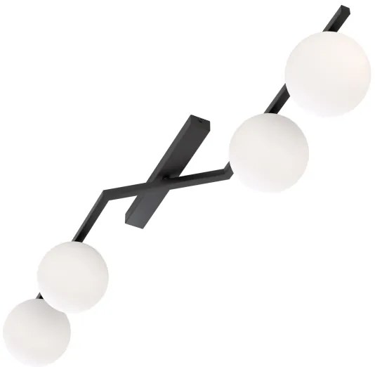 Plafoniera NATON 4xE14/10W/230V nero/bianco